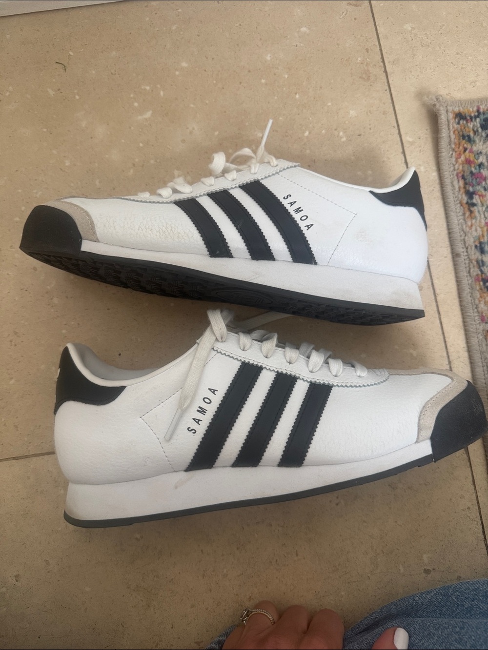 Adidas Samoa Sneakers – White/Black – Men’s Size 9 - Picture 5 of 6